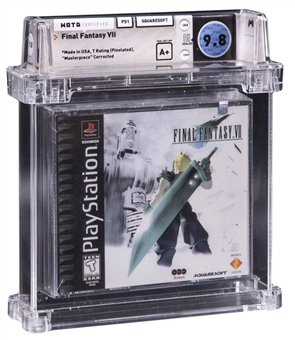 1997 PS1 PlayStation 1 (USA) "Final Fantasy VII" (First Production) (Realistic Violence) Sealed Video Game - WATA 9.8/A+